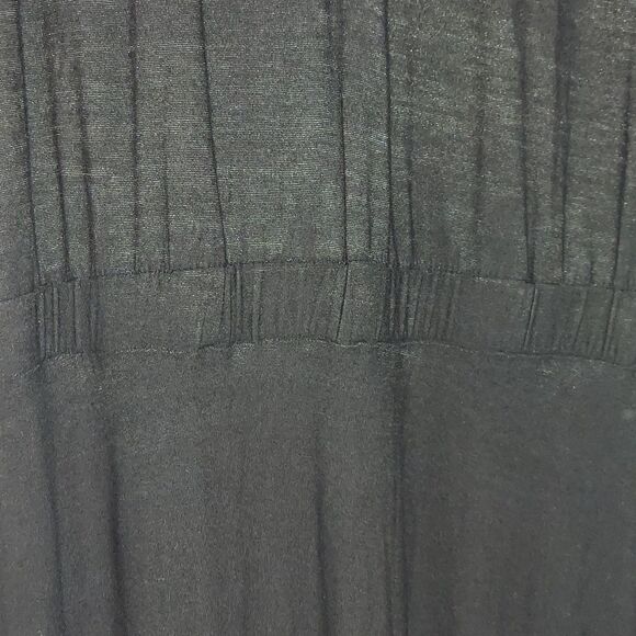 T-Bags Los Angeles Black Flutter Sleeve Maxi Dress Sz XS - Picture 7 of 7